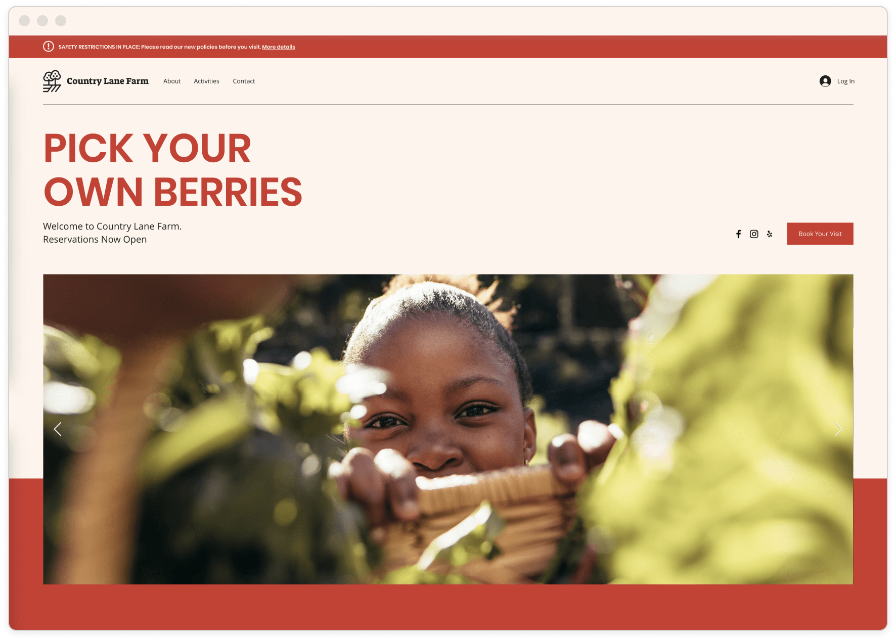 Example 3 of most popular website design in desktop and mobile.